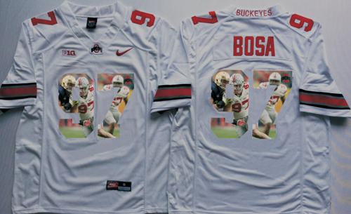 Buckeyes #97 Joey Bosa White Player Fashion Stitched NCAA Jersey