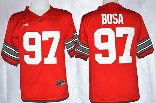 Buckeyes #97 Joey Bosa Red Diamond Quest Stitched NCAA Jersey