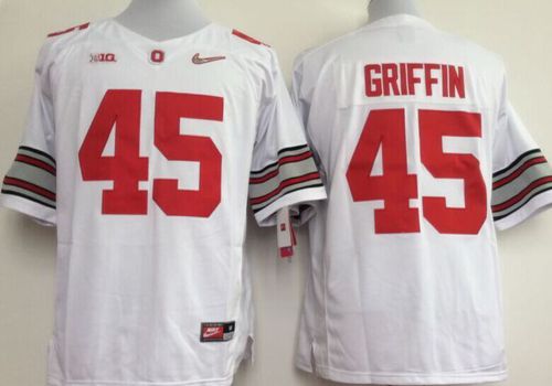 Buckeyes #45 Archie Griffin White Limited Stitched NCAA Jersey