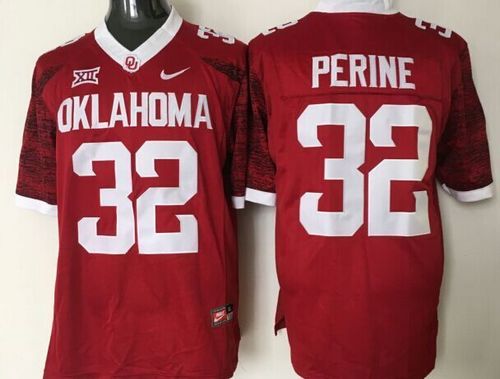 Sooners #32 Samaje Perine Red New XII Stitched NCAA Jersey