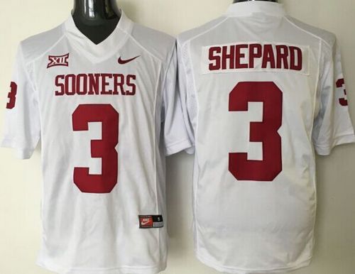 Sooners #3 Sterling Shepard White XII Stitched NCAA Jersey