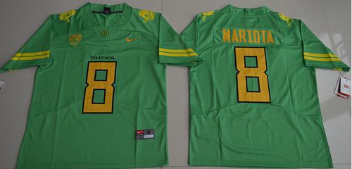 Ducks #8 Marcus Mariota Green Limited Stitched NCAA Jersey