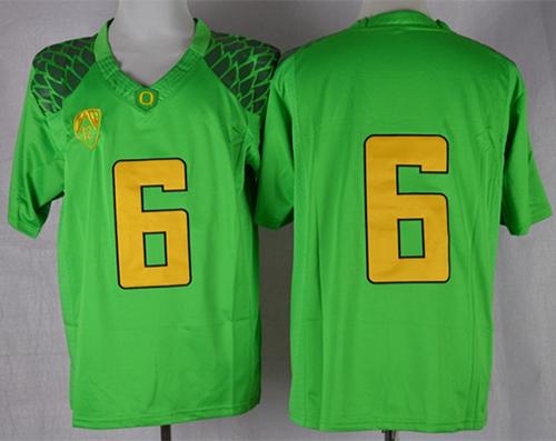 Ducks #6 Charles Nelson Green Limited Stitched NCAA Jersey
