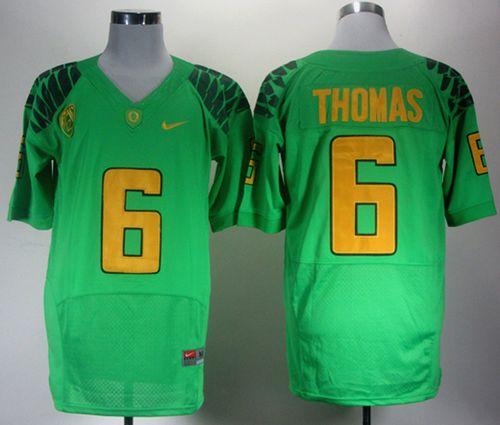 Ducks #6 De'Anthony Thomas Green Elite PAC-12 Patch Stitched NCAA Jersey
