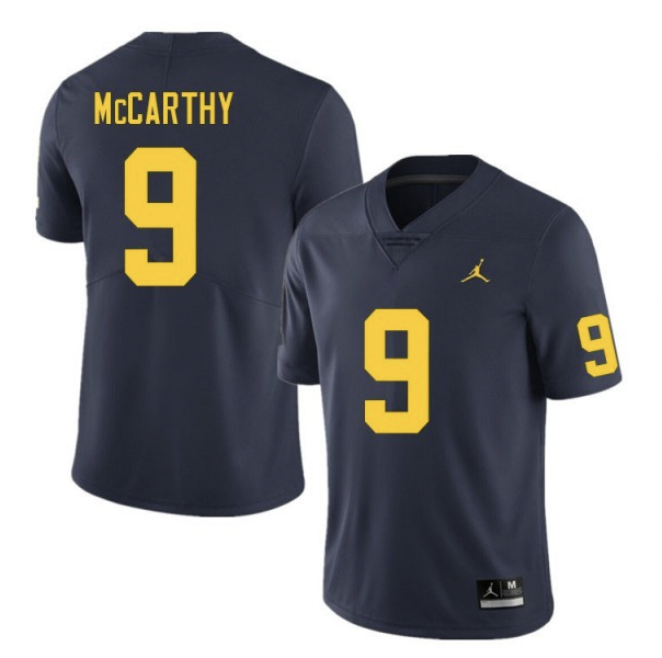Men's Michigan Wolverines #9 J.J. McCarthy Navy Blue Stitched Jersey