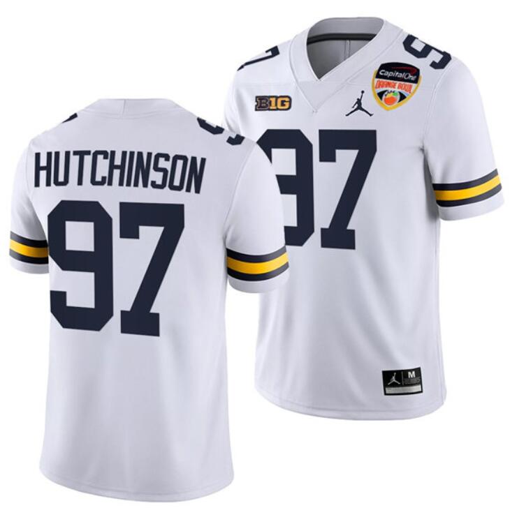 Wolverines Michigan Customized White College Football Playoff Stitched Jersey