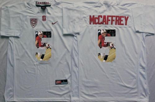 Cardinal #5 Christian McCaffrey White Player Fashion Stitched NCAA Jersey