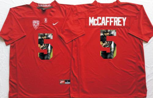 Cardinal #5 Christian McCaffrey Red Player Fashion Stitched NCAA Jersey