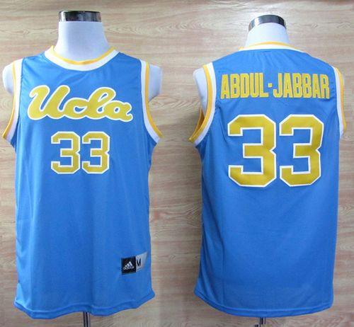 Bruins #33 Kareem Abdul-Jabbar Blue Basketball Stitched NCAA Jersey