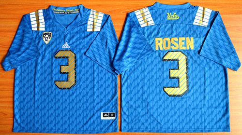 Bruins #3 Josh Rosen Blue PAC-12 Patch Stitched NCAA Jersey