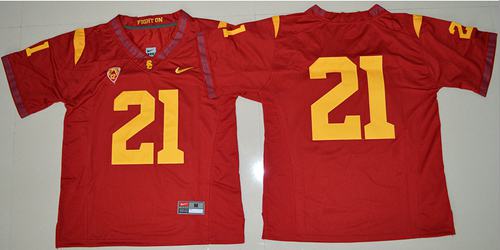 Trojans #21 Adoree' Jackson Red Limited Stitched NCAA Jersey