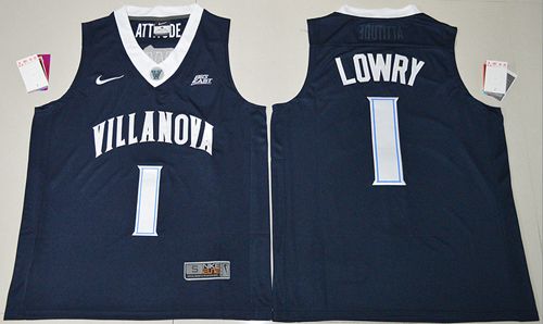 Villanova Wildcats #1 Kyle Lowry Navy Blue Basketball Stitched NCAA Jersey