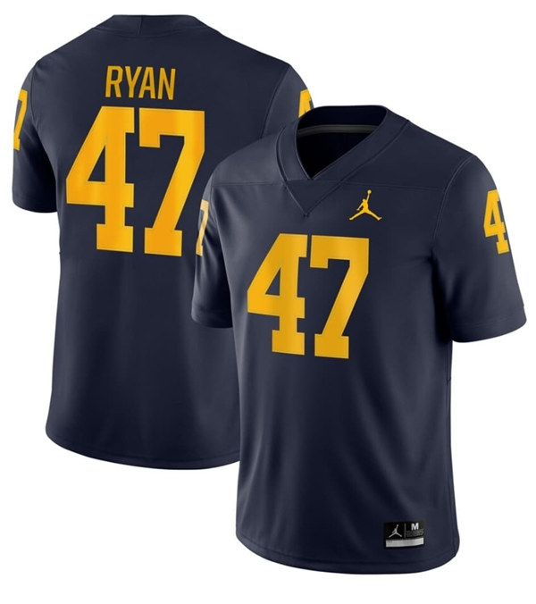 Wolverines #47 Jake Ryan Limited Stitched NCAA Jersey