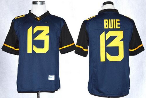Mountaineers #13 Andrew Buie Navy Blue Limited Stitched NCAA Jersey