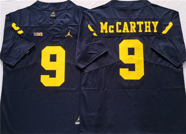 Wolverines Michigan #9 McCARTHY Navy Stitched Jersey