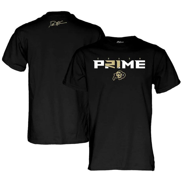 Men's Colorado Buffaloes Black Coach Prime T-Shirt