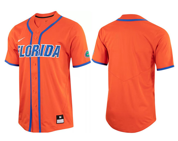 Men's Florida Gators Orange Stitched Baseball Jersey
