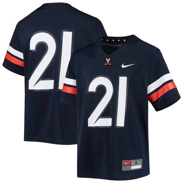 Youth Virginia Cavaliers ACTIVE PLAYER Custom Navy Stitched Football Jersey