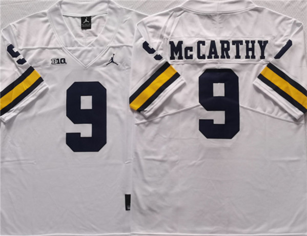 Wolverines Michigan #9 McCARTHY White Stitched Jersey