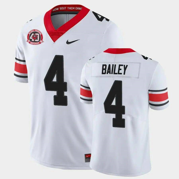 Gonzaga Bulldogs #4 Champ Bailey White 40th Anniversary Limited Stitched Jersey