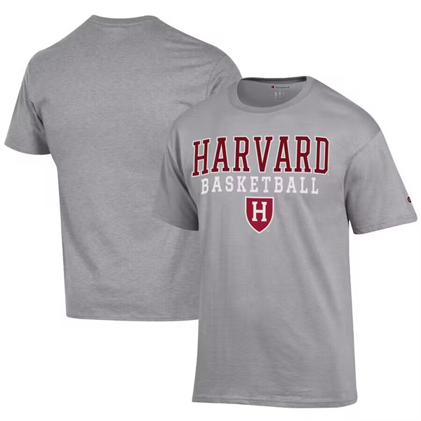 Men's Harvard Crimson Gray Basketball T-Shirt