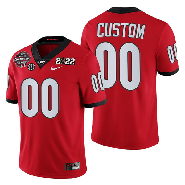 Men's Georgia Bulldogs ACTIVE PLAYER Custom 2021/22 CFP National Champions Red College Football Stitched Jersey