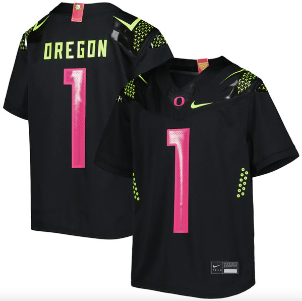 Men's Oregon Ducks #1 Pink BCA 2022 Stitched Jersey