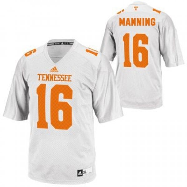 Vols #16 Peyton Manning White Stitched Jersey