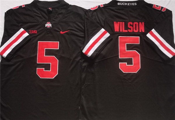 Men's Ohio State Buckeyes #5 WILSON Black Stitched Jersey