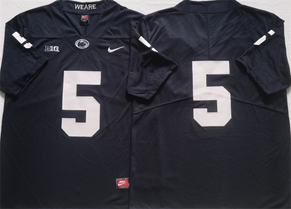 Men's Penn State Nittany Lions #5 Blue Stitched Jersey