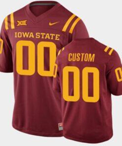Men's Iowa State Cyclones Active Player Custom Stitched Football Jersey