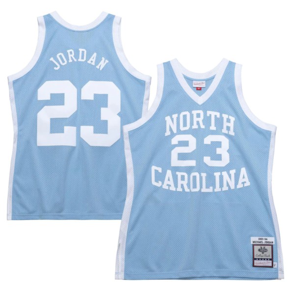 Men's North Carolina Tar Heels #23 Michael Jordan Blue 1983-84 Throwback Stitched Jersey