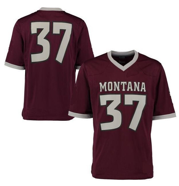 Men's Montana Grizzlies #37 Purple Stitched Jersey