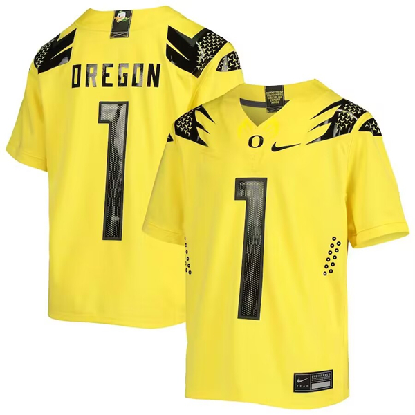 Men's Oregon Ducks Active Player Custom Yellow Stitched Football Jersey