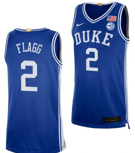 Men's Duke Blue Devils #2 Cooper Flagg Royal College Basketball Stitched Jersey