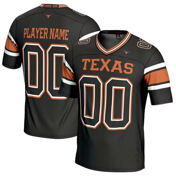 Men's Texas Longhorns Active Player Custom Black Stitched Jersey