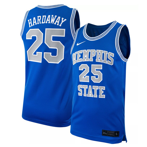 Men's Memphis Tigers #25 Penny Hardaway Blue Stitched Basketball Jersey