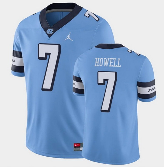 Men's North Carolina #7 Sam Howell Blue Stitched NCAA Jersey