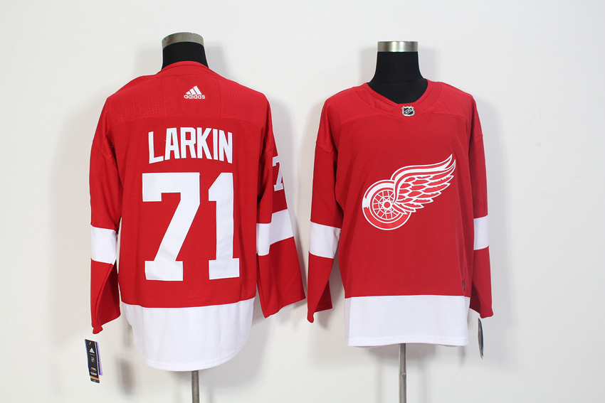 Men's Adidas Detroit Red Wings #71 Dylan Larkin Red Stitched NHL Jersey
