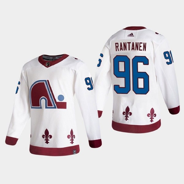 Men's Colorado Avalanche #96 Mikko Rantanen 2020-21 White Reverse Retro Stitched NHL Jersey
