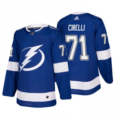 Men's Tampa Bay Lightning #71 Anthony Cirelli Blue Stitched Jersey