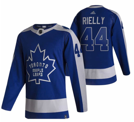 Men's Toronto Maple Leafs #44 Morgan Rielly 2020/2021 Blue Reverse Retro Special Edition Stitched Jersey