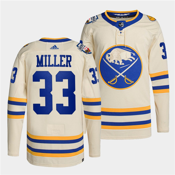 Men's Buffalo Sabres #33 Colin Miller 2022 Cream Heritage Classic Stitched Jersey