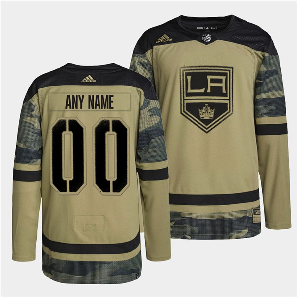 Men's Los Angeles Kings Active Player Custom 2022 Camo Military Appreciation Night Stitched Jersey