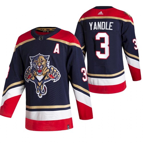 Men's Florida Panthers #3 Keith Yandle Black 2020-21 Reverse Retro Stitched NHL Jersey