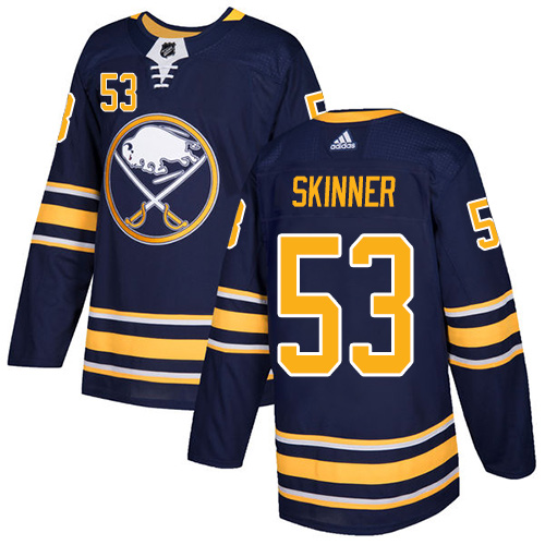 Men's Buffalo Sabres #53 Jeff Skinner Navy Stitched NHL Jersey
