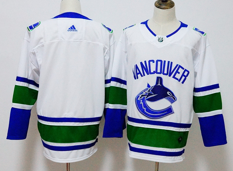 Men's Adidas Vancouver Canucks White Stitched NHL Jersey