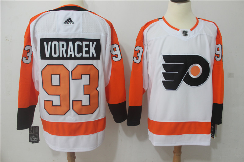 Men's Adidas Philadelphia Flyers #93 Jakub Voracek White Stitched NHL Jersey