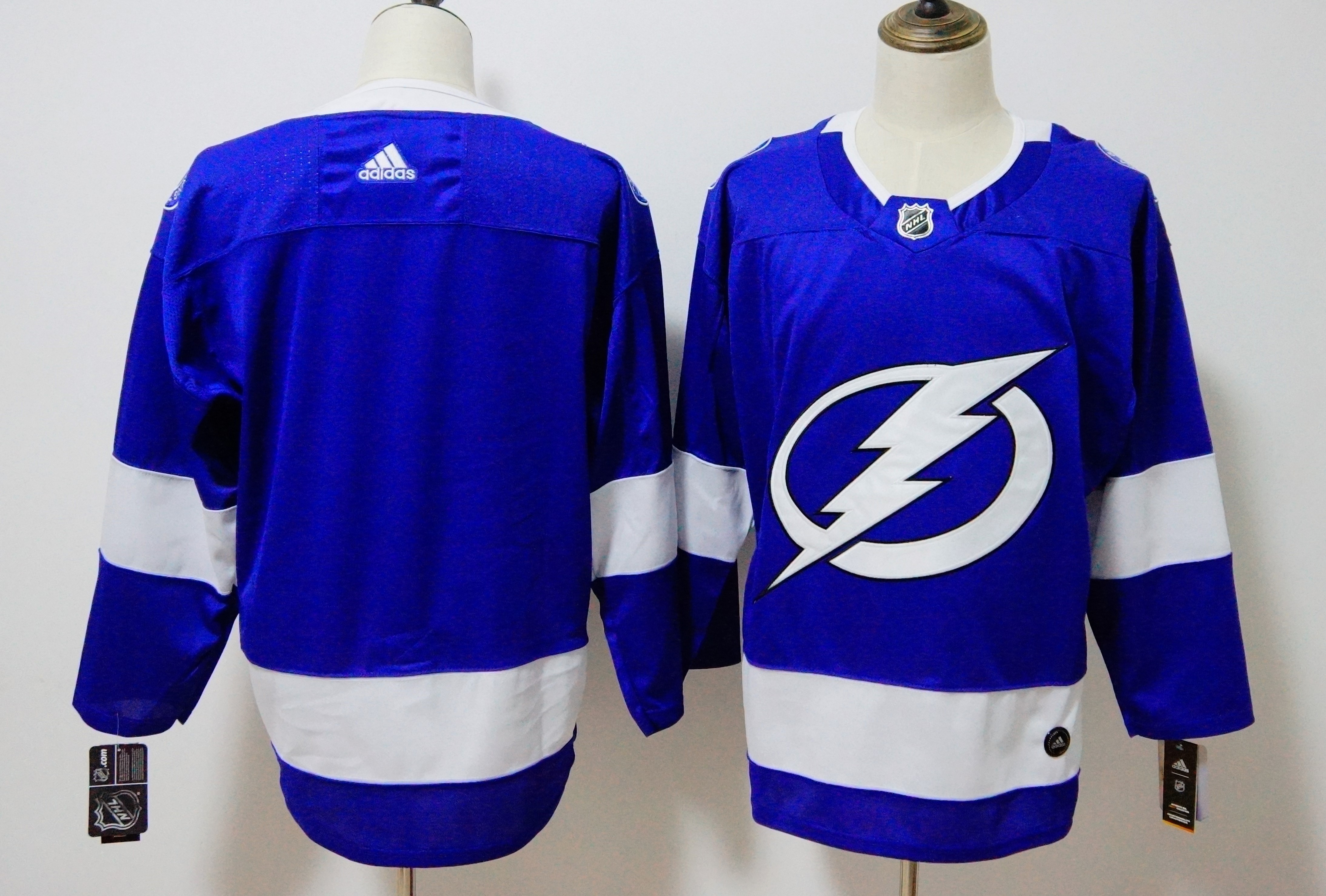 Men's Adidas Tampa Bay Lightning Blue Stitched NHL Jersey