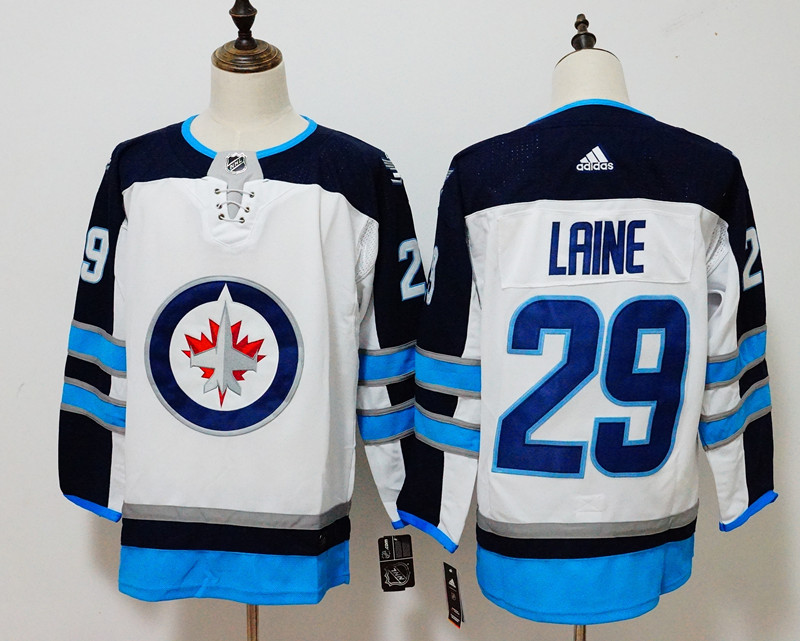 Men's Adidas Winnipeg Jets #29 Patrik Laine White Stitched NHL Jersey